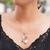 Cultured pearl and amethyst flower necklace, 'Bali Garden' - Floral Sterling Silver Amethyst and Pearl Pendant Necklace (image 2j) thumbail