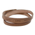 Leather wrap bracelet, 'Live Fully in Brown' - Unique Inspirational Leather Wrap Bracelet (image 2a) thumbail