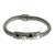 Men's onyx braided bracelet, 'Splendid Dragon' - Men's Sterling Silver Handmade Bracelet thumbail