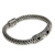 Men's onyx braided bracelet, 'Splendid Dragon' - Men's Sterling Silver Handmade Bracelet (image 2b) thumbail