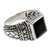 Men's onyx solitaire ring, 'Sultan' - Men's Sterling Silver and Onyx Ring (image 2a) thumbail