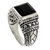 Men's onyx solitaire ring, 'Sultan' - Men's Sterling Silver and Onyx Ring (image 2b) thumbail