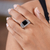 Men's onyx solitaire ring, 'Sultan' - Men's Sterling Silver and Onyx Ring