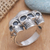 Men's sterling silver ring, 'Skull Trio' - Men's Sterling Silver Ring from Indonesia (image 2) thumbail