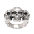Men's sterling silver ring, 'Skull Trio' - Men's Sterling Silver Ring from Indonesia thumbail