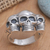 Men's sterling silver ring, 'Skull Trio' - Men's Sterling Silver Ring from Indonesia (image 2b) thumbail