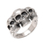 Men's sterling silver ring, 'Skull Trio' - Men's Sterling Silver Ring from Indonesia (image 2c) thumbail