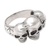 Men's sterling silver ring, 'Skull Trio' - Men's Sterling Silver Ring from Indonesia (image 2d) thumbail