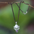 Amethyst and cow bone pendant necklace, 'Guardian Moon' - Amethyst and Cow Bone Pendant Necklace (image 2b) thumbail