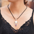 Amethyst and cow bone pendant necklace, 'Guardian Moon' - Amethyst and Cow Bone Pendant Necklace (image 2j) thumbail