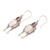 Pearl and garnet dangle earrings, 'Beautiful Dedes' - Sterling Silver Bone and Pearl Earrings (image 2d) thumbail