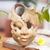 Wood mask, 'Shy Maiden' - Unique Contemporary Wall Mask (image 2) thumbail