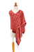 Silk batik shawl, 'Scarlet Lily' - Hand Made Indonesian Silk Shawl (image 2c) thumbail