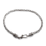 Sterling silver chain bracelet, 'Borobudur Collection' - Hand Made Sterling Silver Chain Bracelet