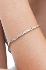 Sterling silver chain bracelet, 'Borobudur Collection' - Hand Made Sterling Silver Chain Bracelet