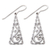Sterling silver dangle earrings, 'Bamboo Lace' - Indonesian Sterling Silver Dangle Earrings