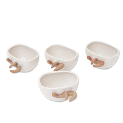 Keramik-Teetassen, 'Uniqo' (4er-Set) - Keramik-Teetassen (4er-Set)