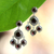 Garnet chandelier earrings, 'Blessing' - Sterling Silver and Garnet Chandelier Earrings (image 2) thumbail