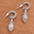 Sterling silver dangle earrings, 'Balinese Walnut' - Indonesian Sterling Silver Dangle Earrings (image 2c) thumbail