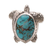 Men's sterling silver cocktail ring, 'Chelonia Turtle' - Men's Sterling Silver and Reconstituted Turquoise Ring (image 2d) thumbail