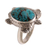 Men's sterling silver cocktail ring, 'Chelonia Turtle' - Men's Sterling Silver and Reconstituted Turquoise Ring (image 2e) thumbail