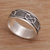 Men's sterling silver meditation spinner ring, 'Chains' - Hand Made Men's Sterling Silver Meditation Spinner Ring (image 2) thumbail