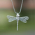 Sterling silver pendant necklace, 'Lucky Dragonfly' - Unique Indonesian Sterling Silver Pendant Necklace (image 2) thumbail