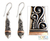 Gold accent dangle earrings, 'Seminyak Ferns' - Sterling Silver and Gold Accent Dangle Earrings thumbail