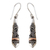 Gold accent dangle earrings, 'Seminyak Ferns' - Sterling Silver and Gold Accent Dangle Earrings (image 2a) thumbail