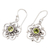 Peridot flower earrings, 'Nature's Gift' - Handcrafted Floral Peridot Dangle Earrings (image 2c) thumbail