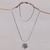 Amethyst flower necklace, 'Holy Lotus' - Artisan Crafted Silver and Amethyst Flower Necklace (image 2) thumbail