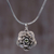 Peridot flower necklace, 'Holy Lotus' - Sterling Silver and Peridot Pendant Necklace (image 2) thumbail