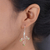 Peridot dangle earrings, 'Lime Trio' - Sterling Silver and Peridot Dangle Earrings