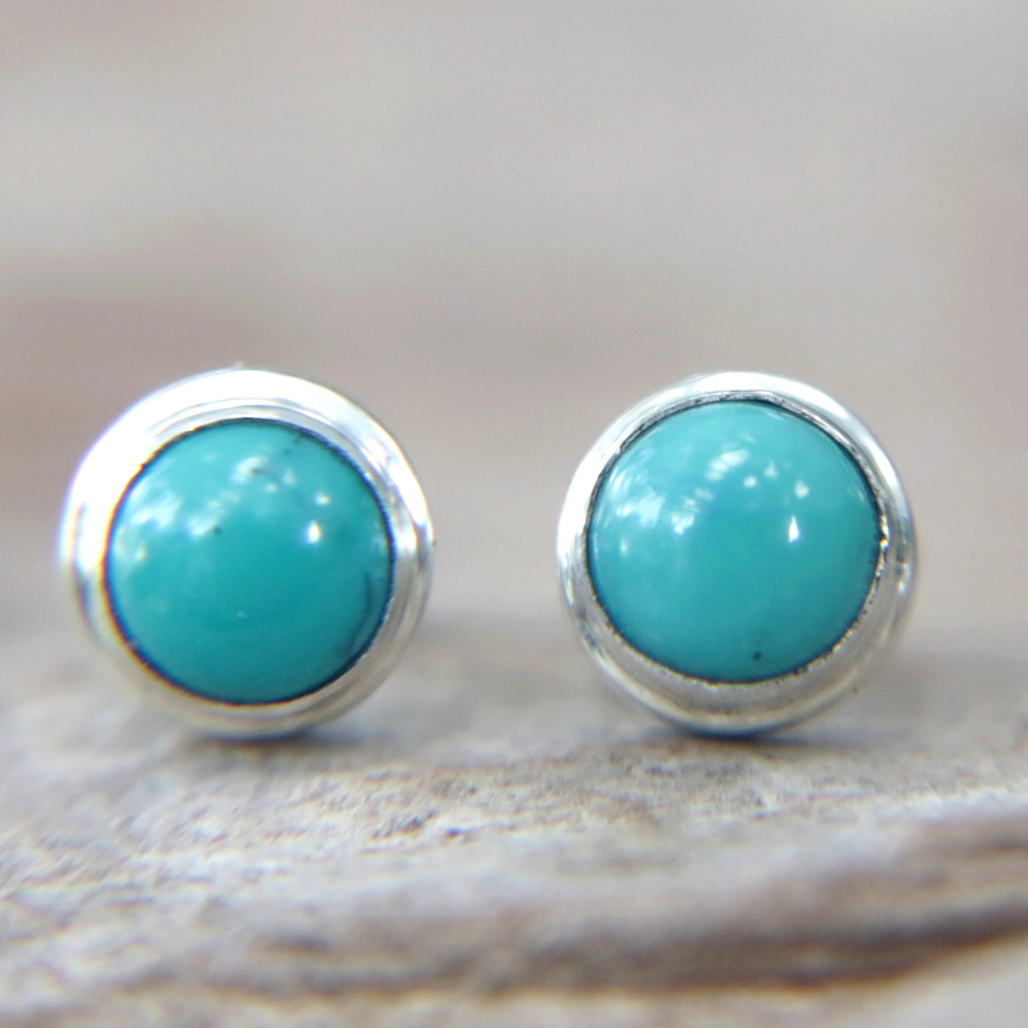 Reconstituted Turquoise Earrings