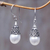 Pearl dangle earrings, 'Mystic Bells' - Sterling Silver and Pearl Dangle Earrings (image 2b) thumbail