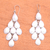 Sterling silver waterfall earrings, 'Shower of Petals' - Handcrafted Sterling Silver Chandelier Earrings (image 2b) thumbail