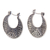 Sterling silver hoop earrings, 'Crescent' - Hand Crafted Sterling Silver Hoop Earrings (image 2c) thumbail