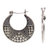Sterling silver hoop earrings, 'Crescent' - Hand Crafted Sterling Silver Hoop Earrings (image 2d) thumbail