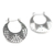 Sterling silver hoop earrings, 'Crescent' - Hand Crafted Sterling Silver Hoop Earrings (image 2e) thumbail