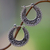 Sterling silver hoop earrings, 'Kuta Moon' - Artisan Crafted Sterling Silver Hoop Earrings (image 2) thumbail