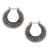 Sterling silver hoop earrings, 'Kuta Moon' - Artisan Crafted Sterling Silver Hoop Earrings thumbail
