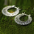 Sterling silver hoop earrings, 'Kuta Moon' - Artisan Crafted Sterling Silver Hoop Earrings (image 2b) thumbail