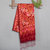 Silk batik shawl, 'Red Modern Art' - Handmade Silk Batik Shawl  (image 2b) thumbail