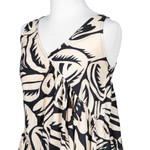 Cotton batik dress, 'Balinese Shadow' - Batik Cotton Knee Length Dress in Pale Yellow