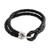 Men's leather braided bracelet, 'Warrior' - Men's Black Leather Bracelet (image 2a) thumbail