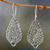 Sterling silver flower earrings, 'Fern Flowers' - Handcrafted Floral Sterling Silver Dangle Earrings (image 2) thumbail