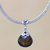 Smoky quartz pendant necklace, 'Borobudur Petal' - Unique Sterling Silver and Smoky Quartz Necklace (image 2) thumbail