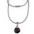 Smoky quartz pendant necklace, 'Borobudur Petal' - Unique Sterling Silver and Smoky Quartz Necklace (image 2b) thumbail