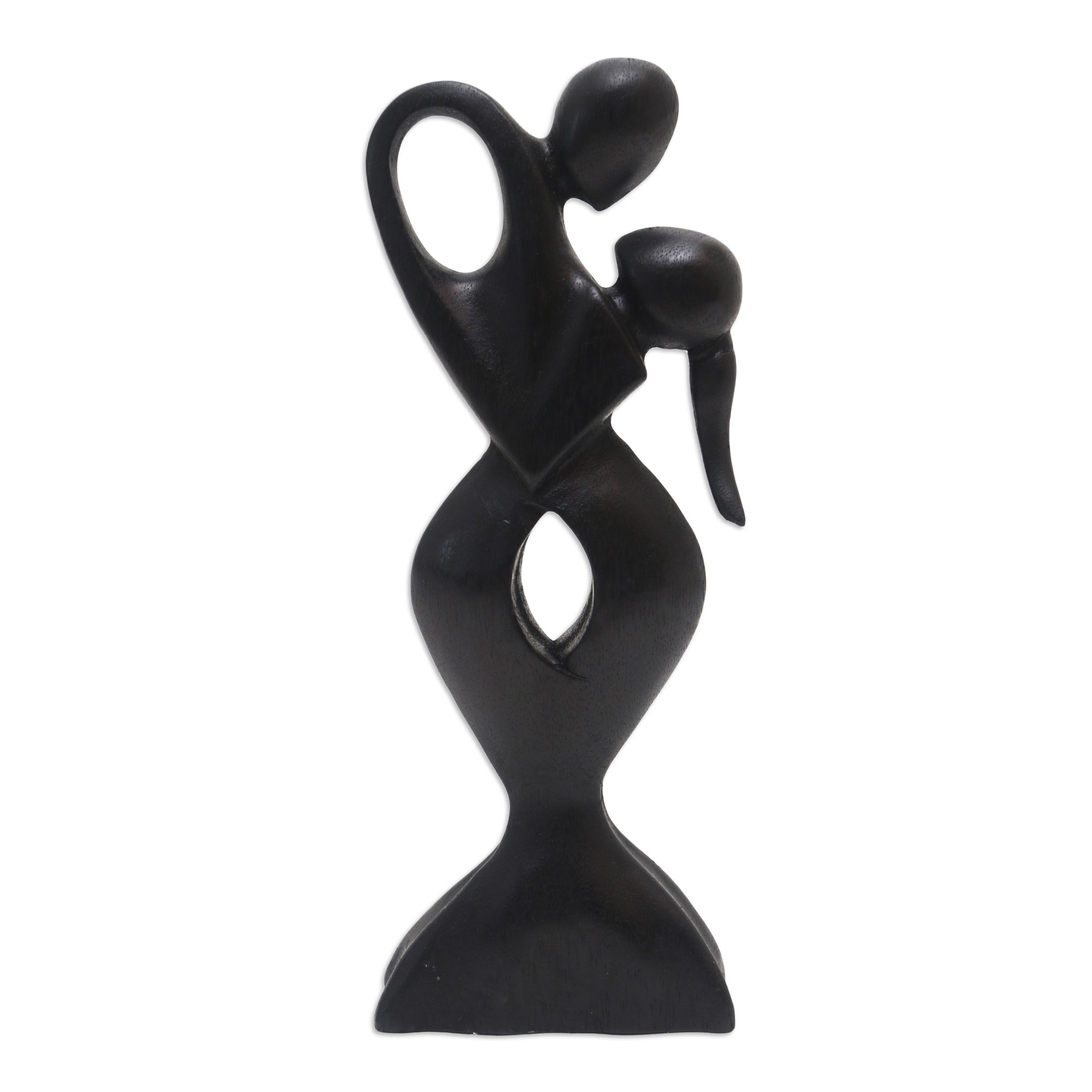 Artisan Crafted Romantic Dancing Couple Sculpture - Soul Embrace | NOVICA
