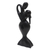 Wood sculpture, 'Soul Embrace' - Artisan Crafted Romantic Dancing Couple Sculpture
